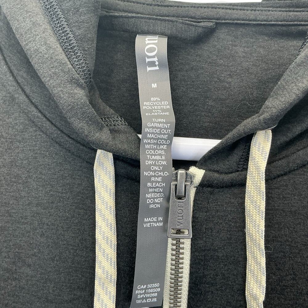NWT Vuori Women's Halo Performance Hoodie 2.0 Black Heather Sz. M New - Picture 13 of 16